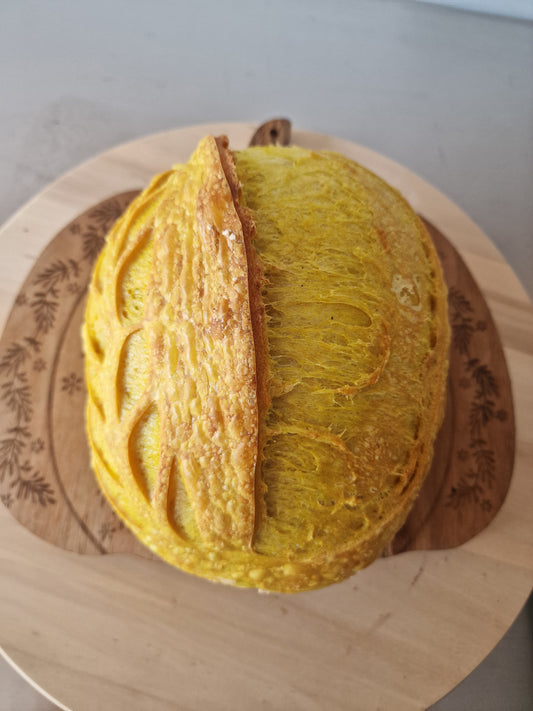 Pâine cu turmeric simplă/ cu mac sau cu semințe de in